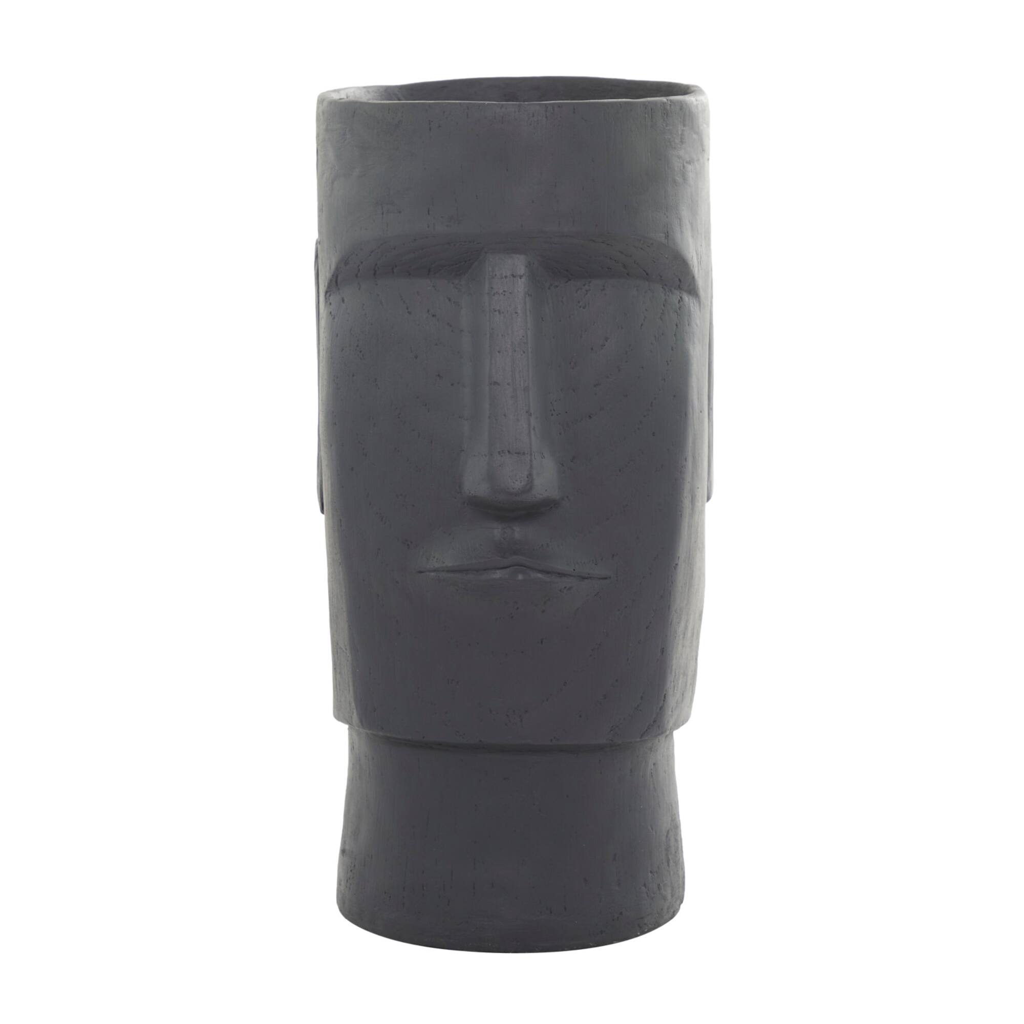 Grey Contemporary Abstract Planter, 12" x 13" x 23"